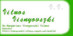 vilmos visnyovszki business card